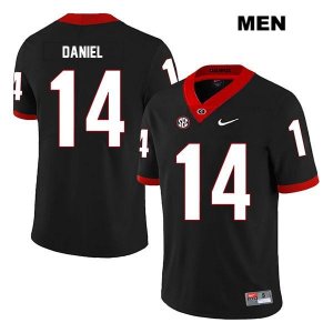Men's Georgia Bulldogs NCAA #14 DJ Daniel Nike Stitched Black Legend Authentic College Football Jersey RWF6454SJ